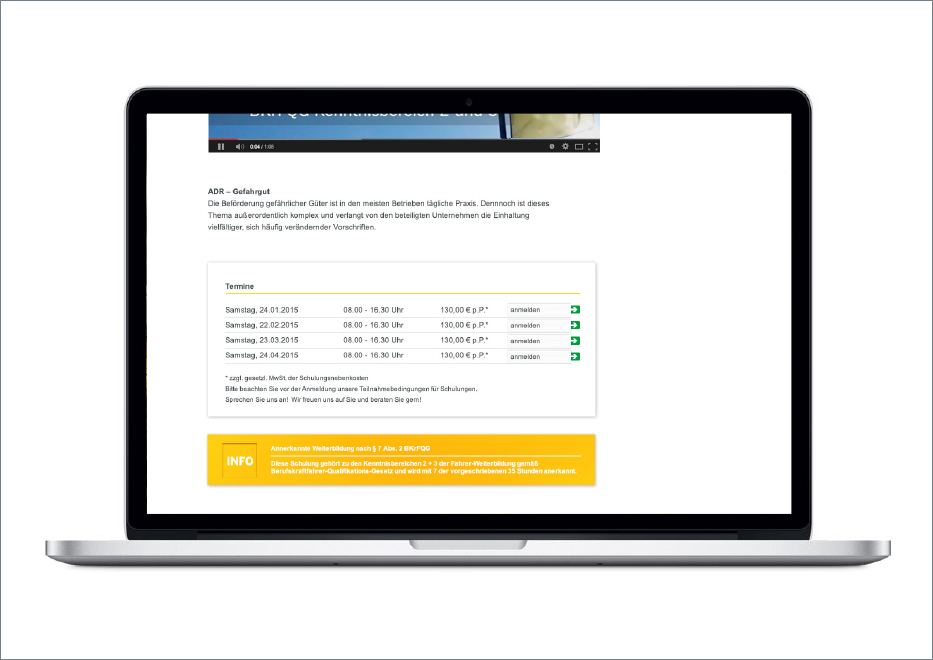 Entwicklung Website